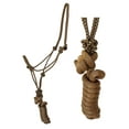 thumbnail image 1 of Nylon  Horse Braided Rope Noseband Halter w/ Lead Rope Tan 606EA02TN, 1 of 3