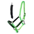 thumbnail image 1 of Nylon Horse Nylon Padded Halter with SS Hardware Lead Rope Tack 606162NG, 1 of 2