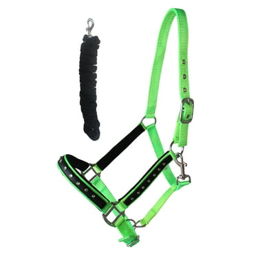 Mustang Side Pull Rope Halter with Braided Nose Bl - Walmart.com