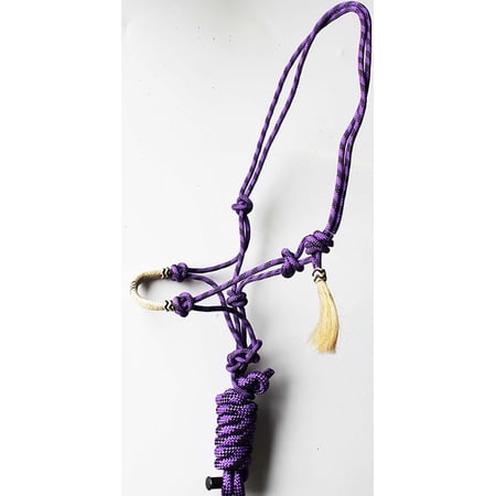 Nylon Horse Rope HALTER Lead Rope Tack Noseband Purple 606138