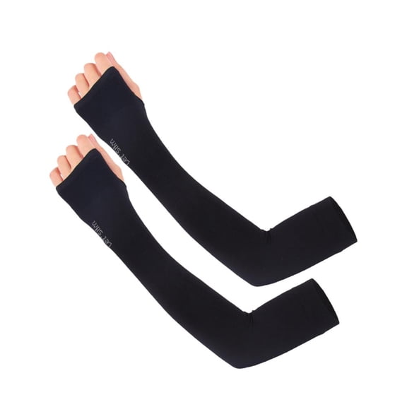 Nylon Ice Silk Arm Guards for Outdoor Use, Anti-UV and Unisex with Reinforced Stitching