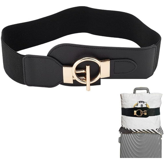 Nylon & Imitation Leather Adjustable Luggage Straps Luggage Cases Ratchet Ties with Alloy Toggle Clasp Black 850x87x10mm