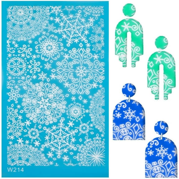 Nylon Impression Mat Mold Rectangle Ceramic & Clay Tools Floral Pattern 14.8x9x0.002cm