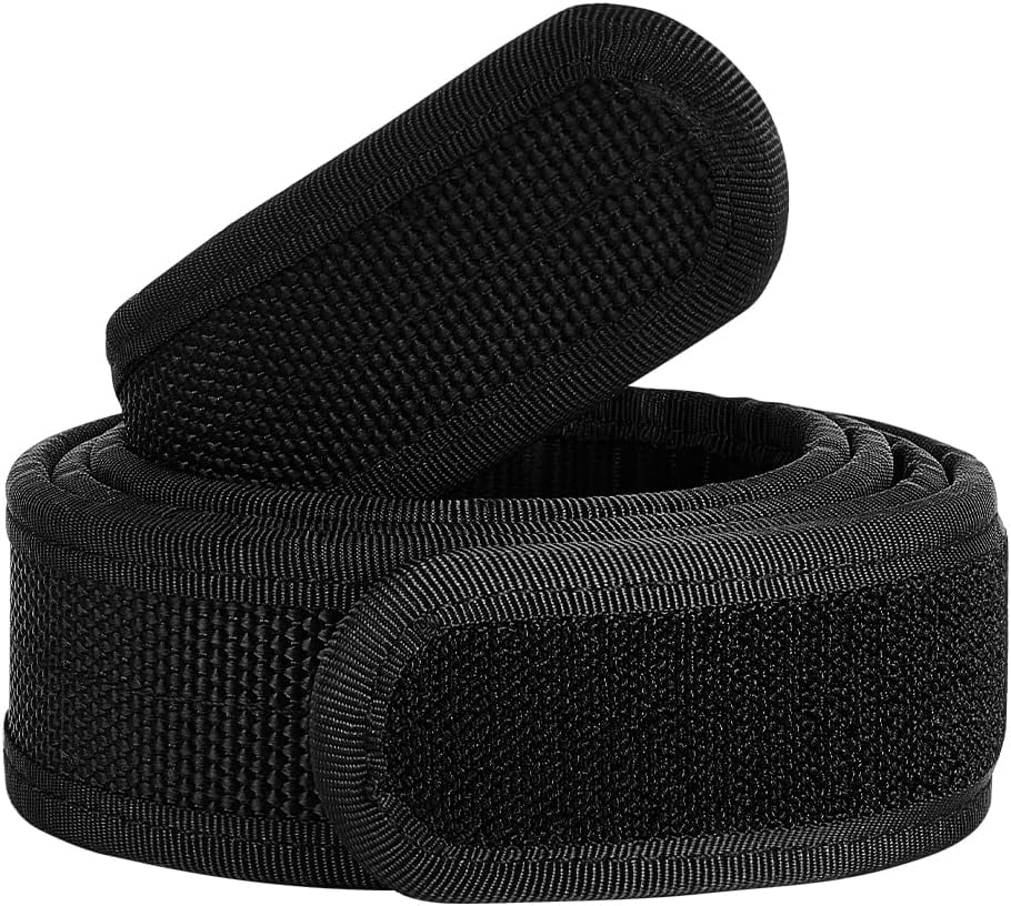 Nylon Inner Belt Loop Liner Belt with Magic Tapes for Duty Outer Belt Black 53-1/8 inch(135cm)