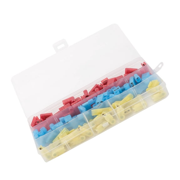 Nylon Insulated Flag Terminals Assortment 80Pcs Right Angled Spade Connectors With Professional Crimper Tool 22 14AWG
