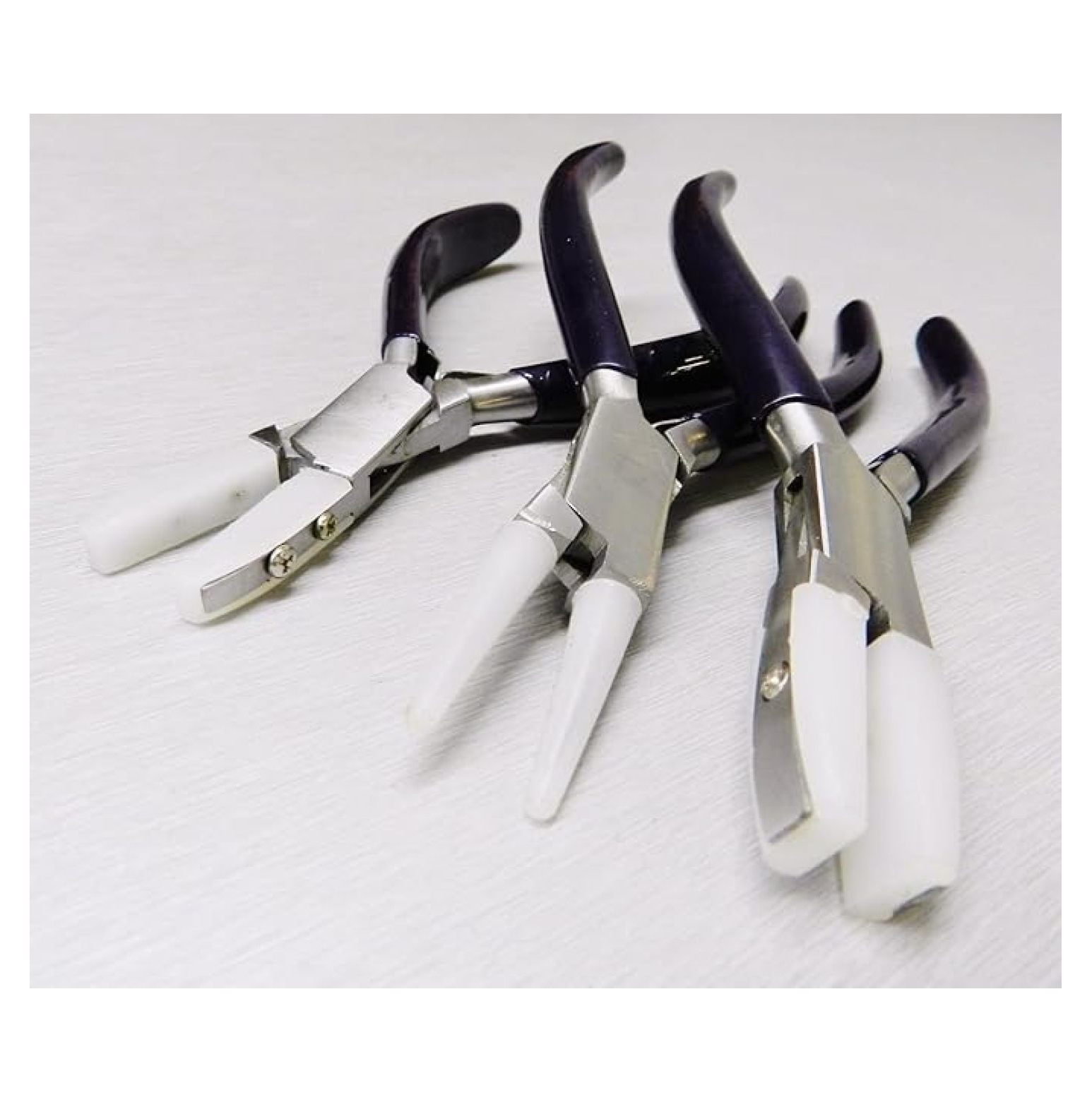 Nylon Jaw Pliers Set of 3 - Jewelry Making Bead Wire Working Tools - Bending, Forming, Shaping - Stainless Steel with Nylon Jaws