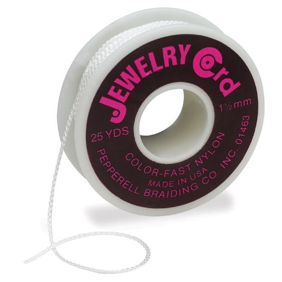 Nylon Jewelry Cord - 25 yards, White