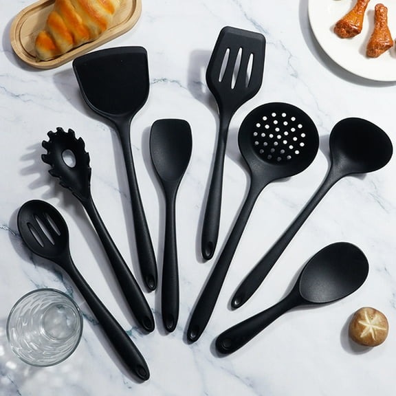 Nylon Kitchen Utensil Set | 6-Piece Non-Stick Cookware Spoons & Spatulas | Heat Resistant Cooking Tools for Pots & Pans | Includes Ladle, Slotted Spoon & Turner
