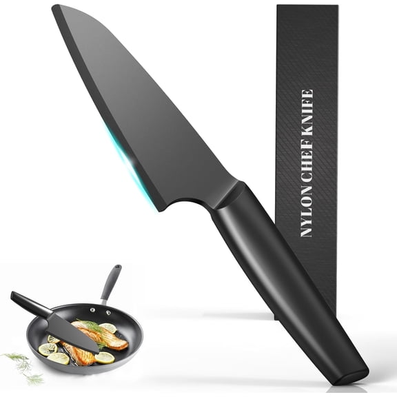 Nylon Knife Kitchen Plastic for Real Cooking and Cutting Pizza, Cakes, Bread, Fruits, Veggies Durable Kids, zen Chef Knife, Professional Use