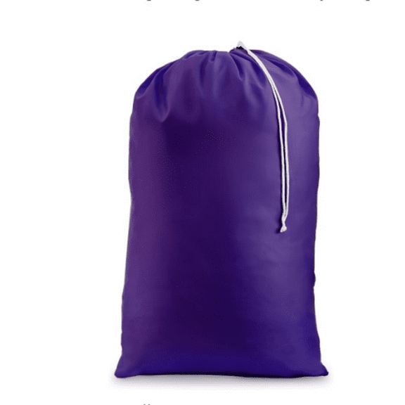 Nylon Laundry Bag - Locking Drawstring Closure and Machine Washable. These Bags will Fit a Laundry Basket or Hamper and Strong Enough to Carry up to Three Loads of Clothes.