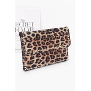 Nylon Leopard Metal Studded Clutch Bag