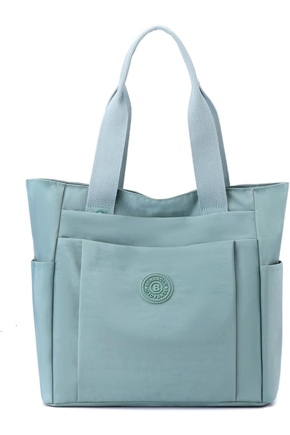 Nylon Lightweight Handbag for Women Tote Purses Multi-pocket Shoulder Bag for Work Travel