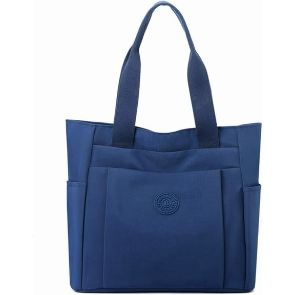 Nylon Lightweight Handbag for Women Tote Purses Multi-pocket Shoulder Bag for Work Travel