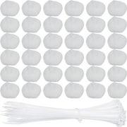 Nylon Lint Trap for Washing Machine Drain Systems & Discharge Hoses - Fits all washing machines 30pcs Lint Traps+30pcs Cable Ties