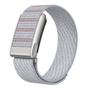 Nylon Loop Band Compatible with Whoop 5.0, Adjustable Breathable Sport Wrist Strap with Hook and Loop Fastener, Soft Woven Replacement Band, Lightweight Durable for Men Women,White
