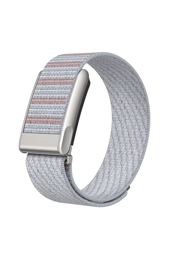 Nylon Loop Band Compatible with Whoop 5.0, Adjustable Breathable Sport Wrist Strap with Hook and Loop Fastener, Soft Woven Replacement Band, Lightweight Durable for Men Women,White