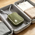 thumbnail image 1 of Nylon Luggage Packing Cube Large Size, Waterproof Travel Organizer Pouch with Zipper, Clothing Storage Bag for Suitcase Travel Home, Green, 14.5x9x4.3 Inches, 1 of 6