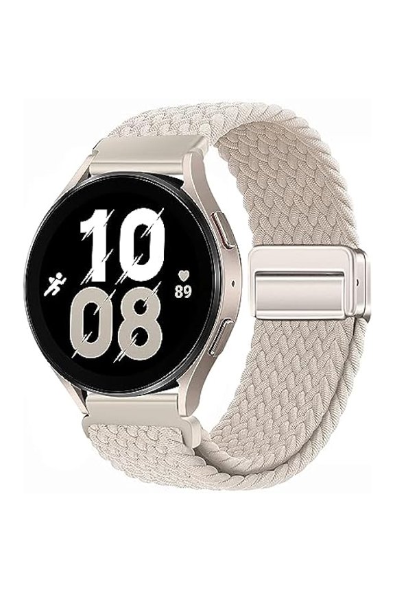 Nylon Magnetic Bands Compatible with Samsung Galaxy Watch 6/5/4/3 Pro/Classic/Sport/Gear S3/S2 Frontier/Active, 20mm & 22mm Watch Strap for Samsung Watch 47mm 46mm 45mm 44mm 43mm 42mm 41mm 40mm
