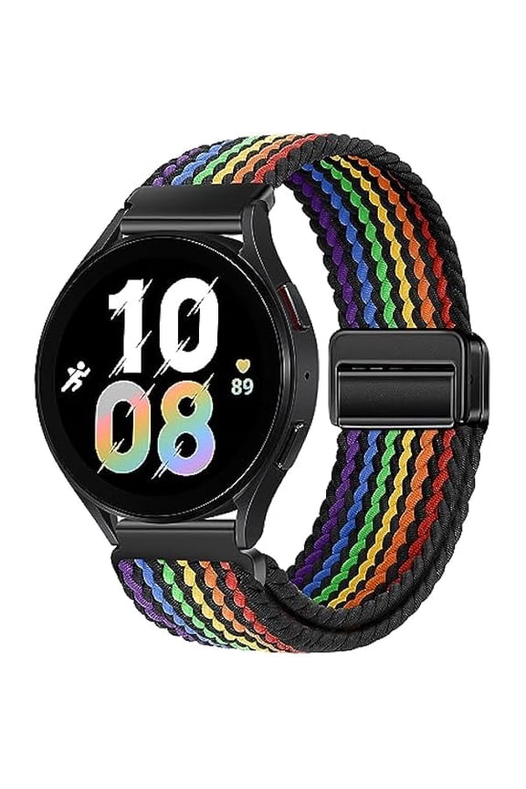 Nylon Magnetic Bands Compatible with Samsung Galaxy Watch 6/5/4/3 Pro/Classic/Sport/Gear S3/S2 Frontier/Active, 20mm & 22mm Watch Strap for Samsung Watch 47mm 46mm 45mm 44mm 43mm 42mm 41mm 40mm