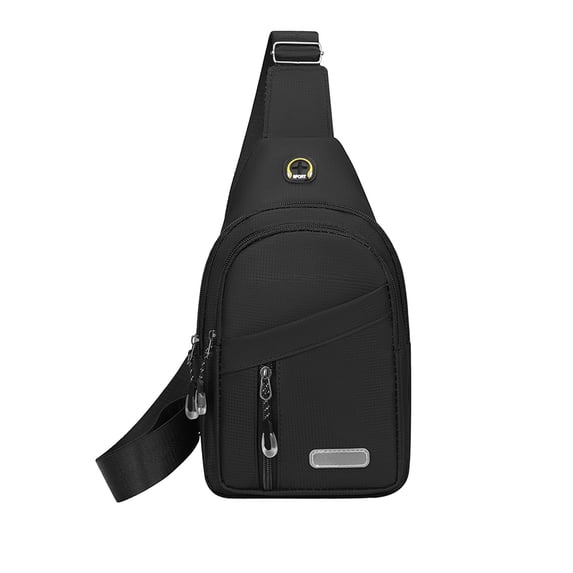 Nylon Men's Chest Bag, Oxford Crossbody Sports Bag, Durable Storage Chest Pack, Outdoor Activity Travel Bag, Multi-Function Daily Use Bag