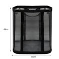 thumbnail image 1 of Nylon Mesh Dirty Clothes Storage Bag with Hanging Portable Foldable Large Capacity Laundry Bags Basket for Home Travel Organizer, 1 of 7