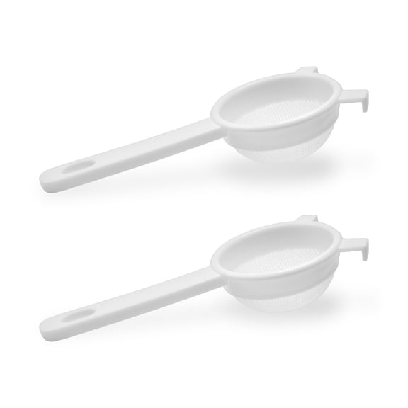 Nylon Mesh Strainer for Wide Mouth Jar, White - 3" - 2-pk