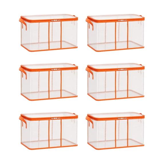 Nylon Mesh Transparent Quilt Storage Bag Large Capacity Moving Packing Organizer with Handles 17.3x13.4x9.8in See-Through Breathable Bin for Blankets Clothing Pillows