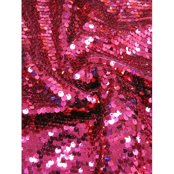 Nylon Mesh with 7 mm Overlapped Fish Scales Shiny Sequins