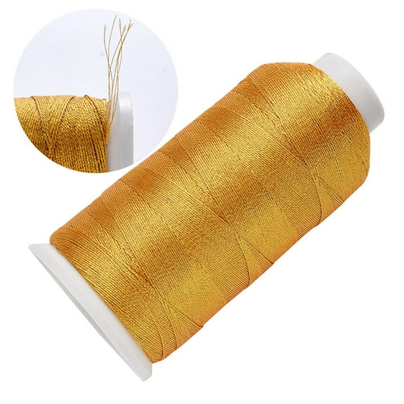 Nylon Metallic Thread Embroidery Thread 6-Ply Gold 0.4mm 699.91 yards(640m)/roll