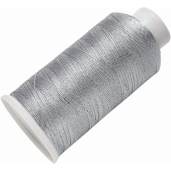 Nylon Metallic Thread Embroidery Thread 6-Ply Silver 0.4mm about 699.91 yards(640m)/roll