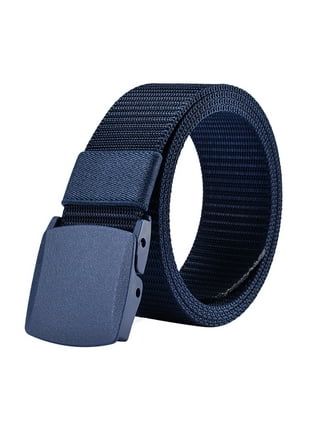 JASGOOD Nylon Military Tactical Men Belt 2 Pack Webbing Canvas Outdoor Web  Belt with Plastic Buckle gift for Men Fits Pant Up To 35 C-black+black