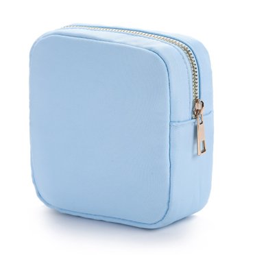Izuzta Mini-Make-up-Tasche – Blumenmuster, Nylon, Wasserdicht, 12,7x12x5 Cm (ideal Für Geldbörse & Reise)