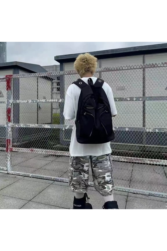 Nylon Multi-pocket Black Tactical Large Capacity Backpack