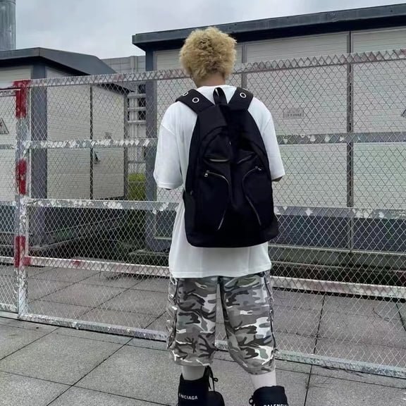 Nylon Multi-pocket Black Tactical Large Capacity Backpack