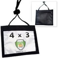 thumbnail image 1 of Nylon Neck Wallet Badge Holder with Lanyard - 4 X 3 Credential & Travel Badge Holder with 3 Pockets - Clear Plastic 4X3 Horizontal Window, Zipper Pouch + by Specialist ID (Black), 1 of 8