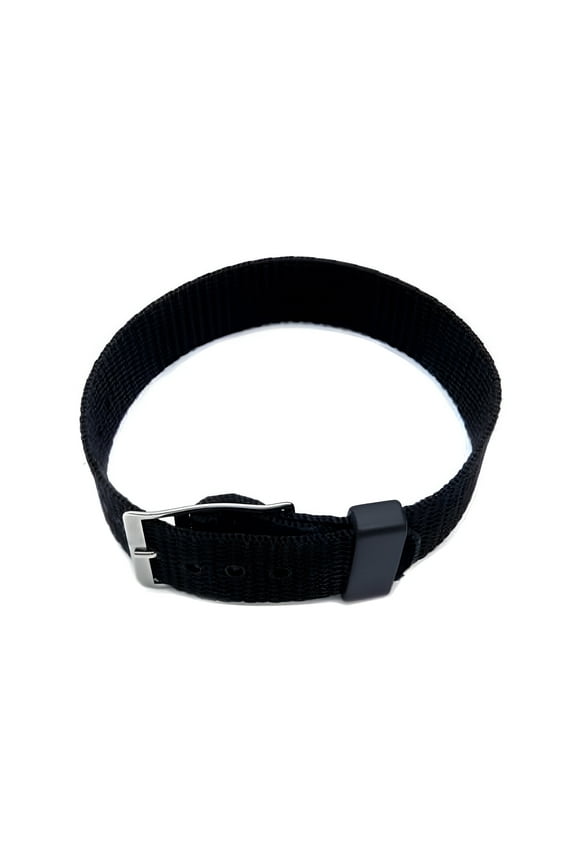 One Piece Slip Thru 14mm Black Watch Strap