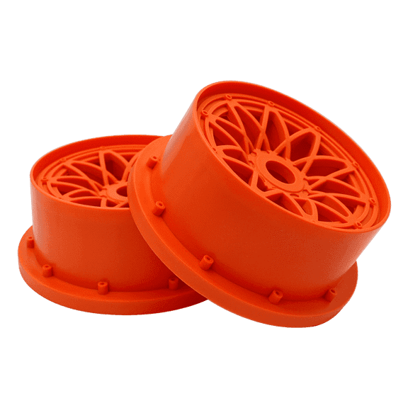 FLMLF Nylon Orange RC Car Front Wheel Hubs Set 2PCS For 1/5 HPI Baja 5b RV KM 4WD