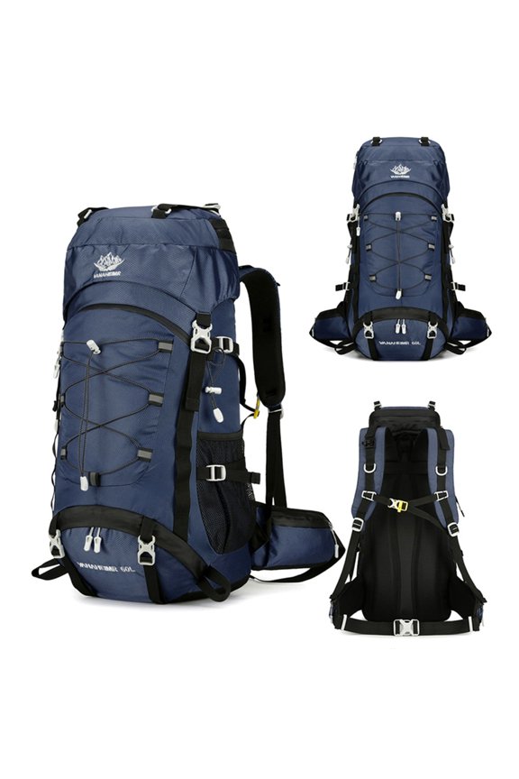 Nylon Outdoor Backpack 60L Climbing Rucksack Suitable for Hiking and Camping Enthusiasts