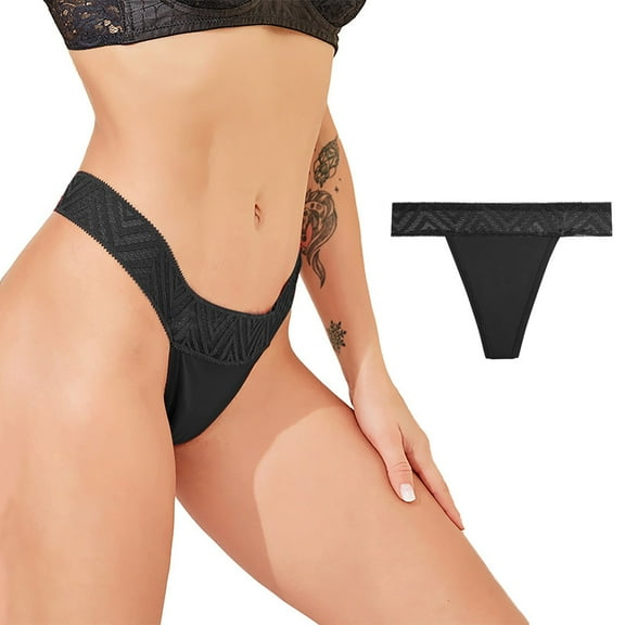 Nylon Panties for Women Womens Solid Color Underwear Breathable Sports Boy Shorts Panties Lace Briefs String Bikini Panties Black S