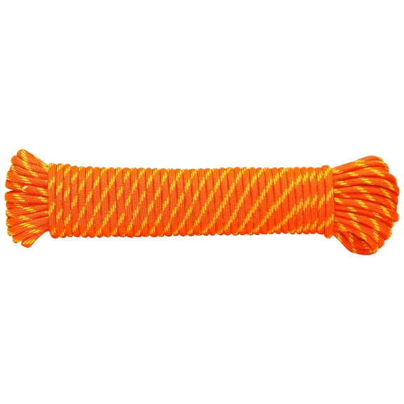 Rope King NPC-1850-OY, Nylon Paracord, 1/8" x 50', Orange/Yellow, 1 Each