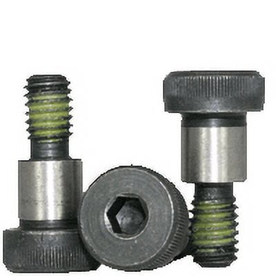 Nylon Patch Socket Head Shoulder Screws, 5/16-18 x 2 3/4", Alloy Steel, Black Oxide, Hex Socket (Quantity: 25)