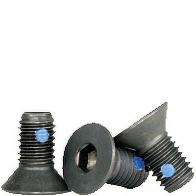 Nylon Pellet Socket Flat Countersunk Head Cap Screws, 8-32 x 5/8", Alloy Steel, Black Oxide, Hex Socket (Quantity: 100)
