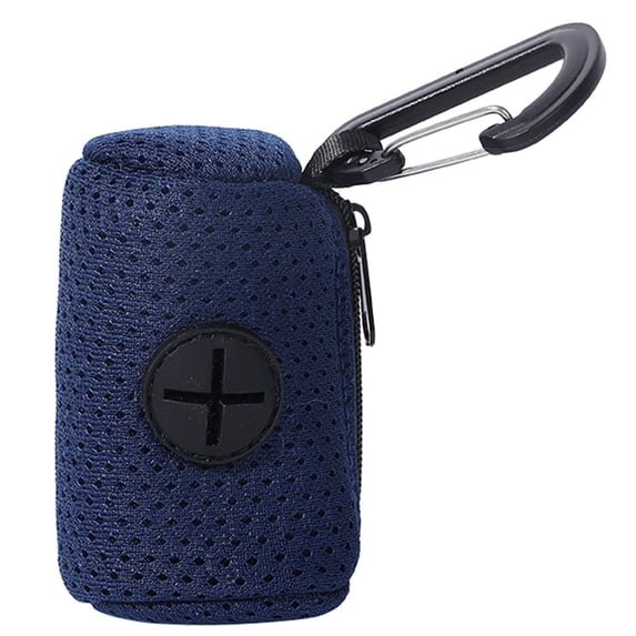 Nylon Pet Waste Bag Dispenser, Mesh Design Dog Poop Bag Holder With Carabiner Clip, Outdoor Dog Supplies For Leash Attachment, Poop Bag Dispenser For Pet Owners, Portable Nylon