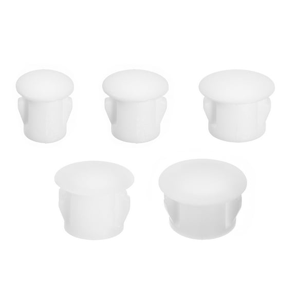 Nylon Plastic Hole Plug, 200Pcs 0.2"/0.24"/0.31"/0.39"/0.51" 5 Sizes for Furniture Insert End Caps, White