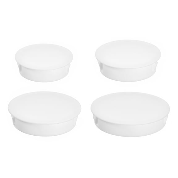 Nylon Plastic Hole Plug, 50Pcs 1.26"/1.5"/1.77"/1.97" 4 Sizes for Furniture Insert End Caps, White