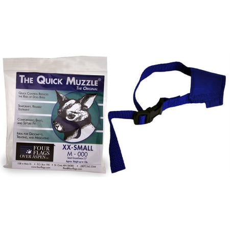 Four Flags Over Aspen Original Nylon Quick Dog Muzzle to Prevent Biting
