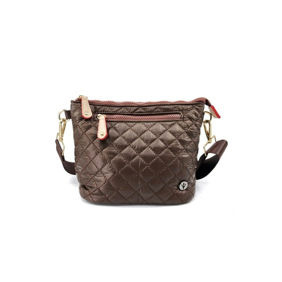 Nylon Quilted Lightweight Small Top Zip Crossbody Bag