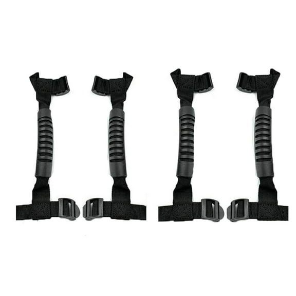 Nylon Rall Bar Handles - Adjustable Straps, Heavy-Duty Construction, Easy Installation, No Tools Required, Enhances Passenger Grip, Suitable for Off-Road Vehicles