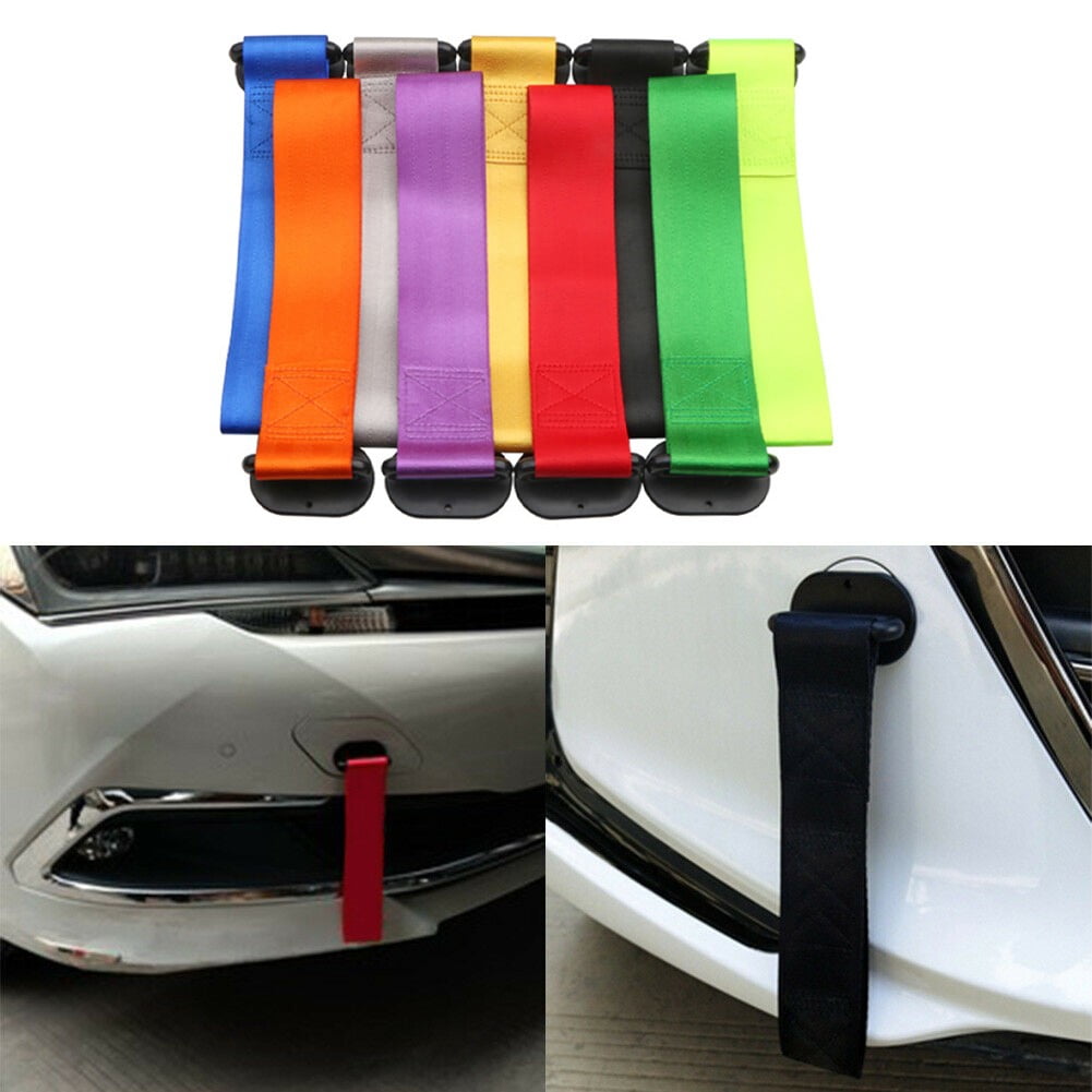 Nylon Rally Hook Tow Strap Rear/Front Bumper Streamers Car Tow Towing ...