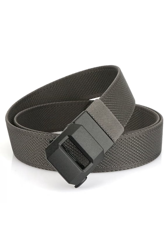 Nylon Ratchet Belt for Men, Adjustable Automatic Woven Waist Strap with Heavy-Duty Buckle for Sports Casual Business Use, Durable Stylish Belt for Everyday Outdoor Wear
